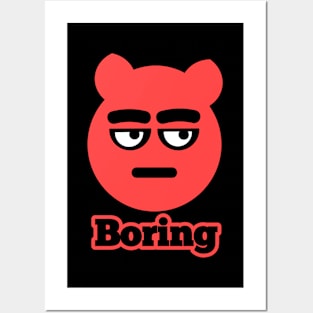 The red emoji is boring Posters and Art